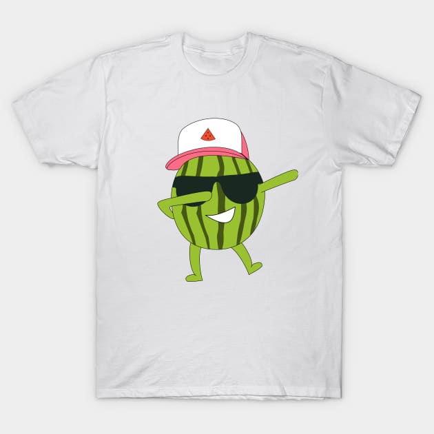 Dabbing watermelon fruit wearing sunglasses and hat T-Shirt by Ralph Hovsepian